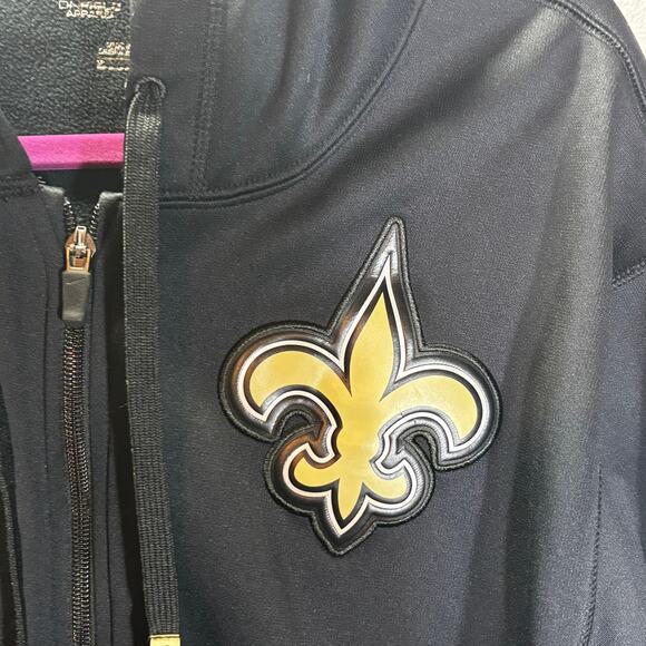 Nike NFL On Field Therma-Fit Hoodie New Orleans Saints Black Full Zip Men’s M - Picture 2 of 7